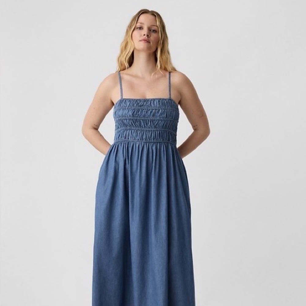 GAP Factory Denim Blue Maxi Dress